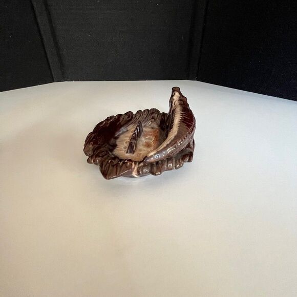 Vintage Florida Alligator Crocodile brown Colorful Souvenir Dish Ashtray Japan 7 - Picture 6 of 8